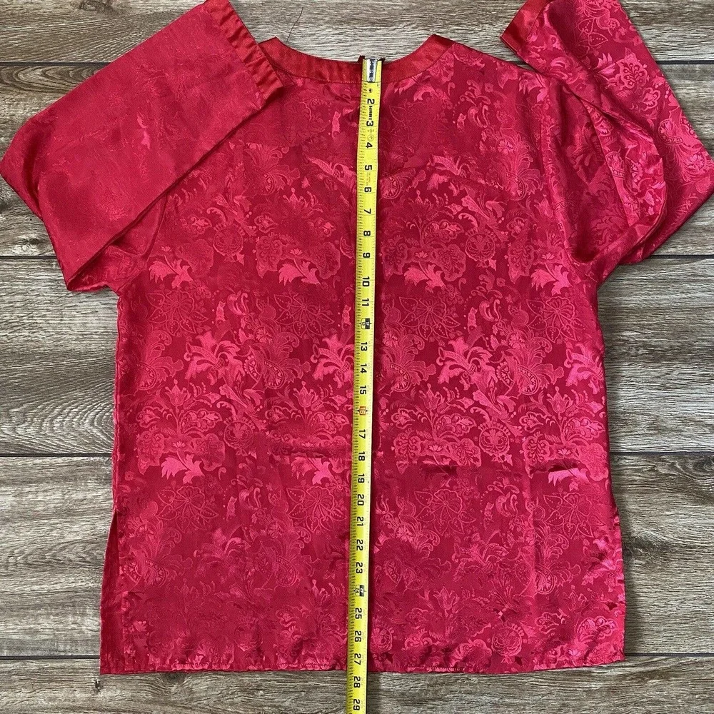 Vintage Victoria’s Secret Red Satin Pajama Top Size Medium